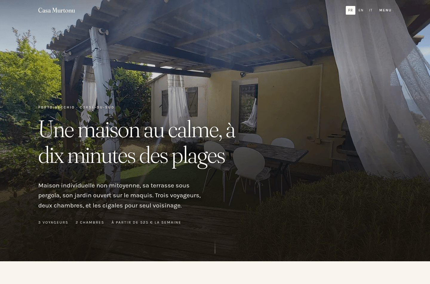 Le site Casa Murtonu, en ligne